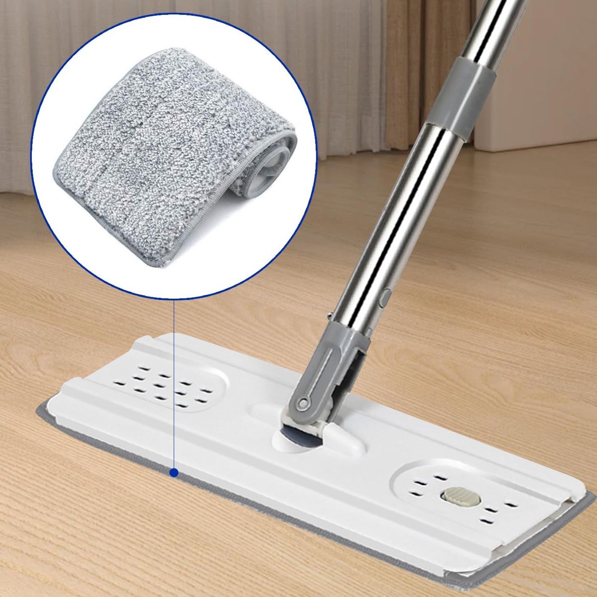 Mop Pad Refills - 10 Pieces - Mop Refill - Mops - Wet and Dry for Home Cleaning - Viscose Mop - Microfiber Mop Cloth - Scratch Anet - Washable Microfiber Mop Pads - Replacement Cloth - Flat Mop Pad - Floor Wiper - Image 5
