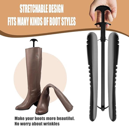 Boot Trees - 2 Pieces - boot trees - Adjustable Shoe Stretcher - Boot Holder Riding Boots - boot stretcher - Stretcher - Women's Boot - Shoe Shaper - knee-high boot trees - shaping insoles - Black - Image 3