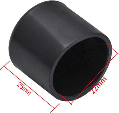 20 pieces - Chair Leg Caps - 22*22*25mm - furniture leg covers - Round rubber furniture leg protectors - Chair protector - floor protection - chair leg protectors - chair socks - for chair legs, table and sofa - black - Image 2