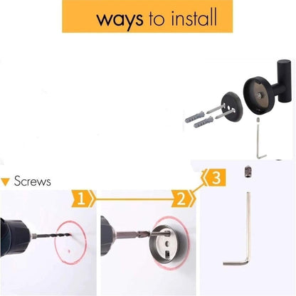 2 pieces - Towel hook - Hanging hooks - Hanging hooks - Bathroom towel hooks - Key hook - Clothes hook - Hat hook - Wall hooks - stainless steel hook - with screws - for bathroom, kitchen, garage, home, hotel, office - 5.5*6 cm - black - Image 4