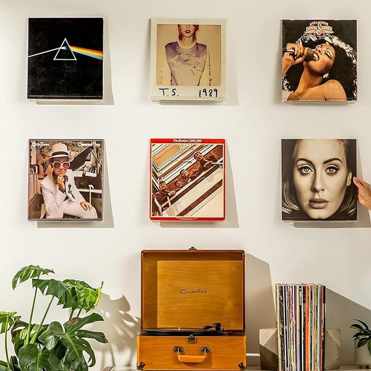 8 pieces - 4 inch - vinyl record wall brackets - clear acrylic wall shelf vinyl record holder - Vinyl record rack - Storage rack - Display stand - Acrylic display stand - for bedroom, living room - 10*3.5*3 cm - transparent - Image 5