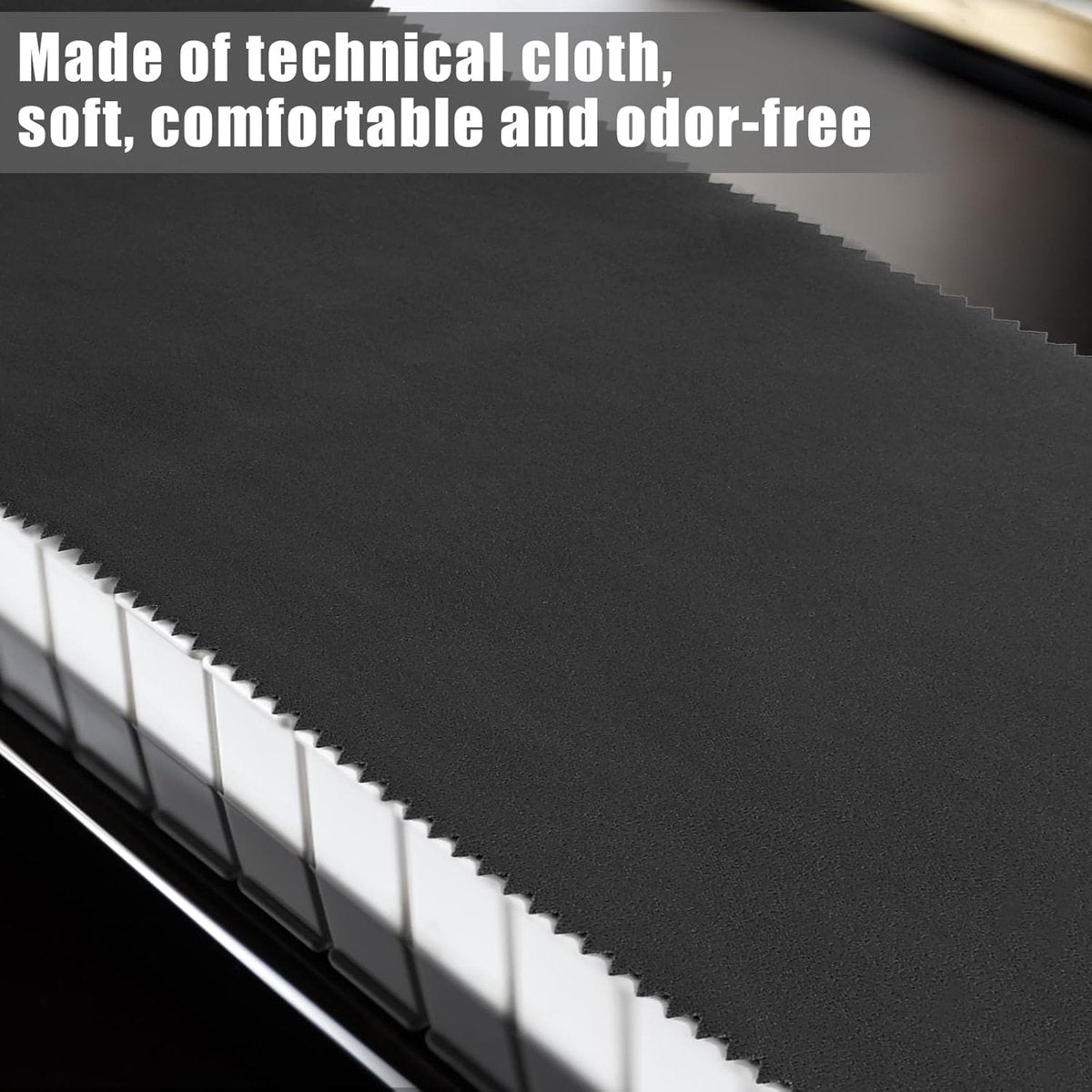 Piano Keyboard Dust Cover - Keyboard Protective Cover - Piano Dust Cover - Suitable for 88 Keys - Universal - Piano Protector - for Digital Electric Piano - for Electronic Keyboard, Digital Piano - Black - Image 2
