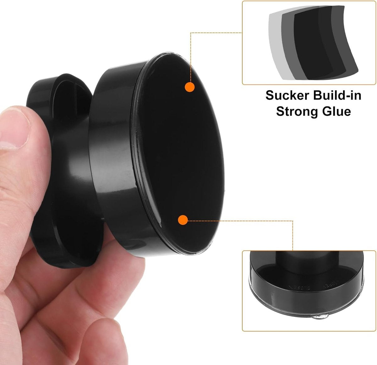 pieces - Door handle - Suction cup door grip - Suction cup handle - suction cup glass mirror door handle - suction cup handles for sliding doors - shower door handle - self-adhesive push-pull armrest - cabinet handles - for window, cabinet, toilet - 62x50 - Image 4