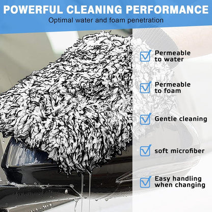 Rim Brush - Car Wheel Brush with Car Wash Glove - Microfiber Rim Brush - Tire Brush - Wheel Brush - Rim Cleaner - Car Rim Brush - Car Wheel Cleaning Brush - Detachable - Car Brush - Car Cleaning Set - Black - Image 2