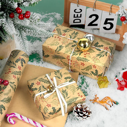 Wrapping paper - Christmas wrapping paper - Christmas gift paper - Wrapping paper with figures - 43 x 300cm - 1 Roll - Christmas paper wrapping paper for Christmas - Christmas paper wrapping paper for children - gift paper - Kraft gift paper - Christmas - - Image 2