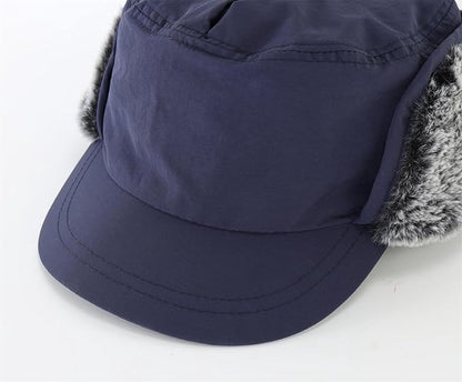 Beanie - Winter hat - Men's winter hat - Winter ear flap hat - with visor - with ear flaps - Ski hat - Cold weather - Trapper hat - Ear warmers Water-repellent outdoor hat - Winter - for outdoor sports, skiing, cycling, hiking, running - blue - Image 2