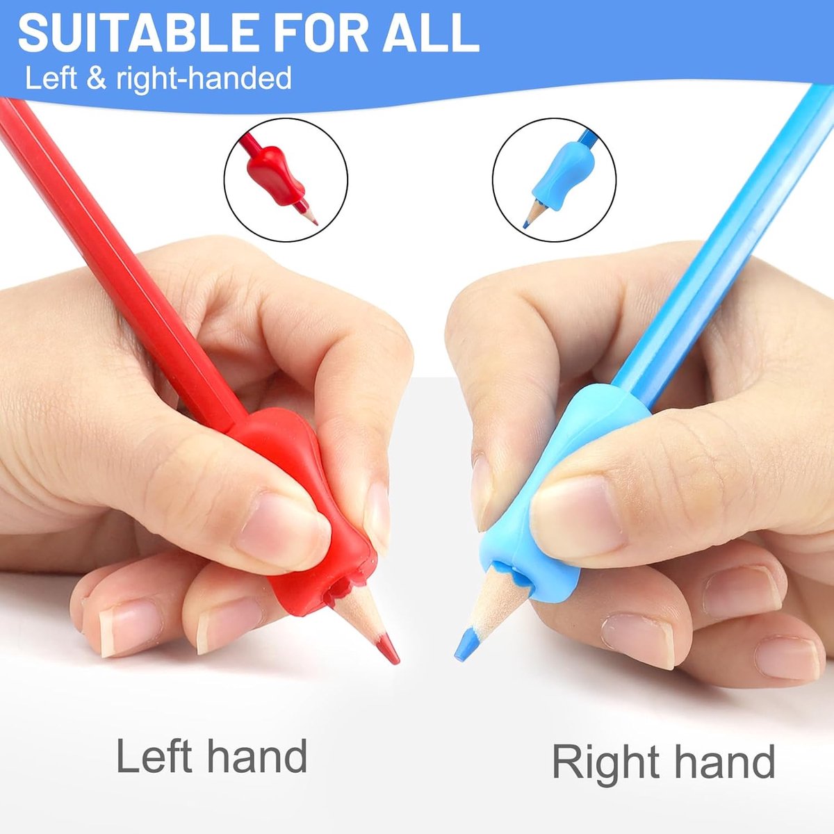 12 pieces Pencil grip - Pencil grip - Soft Grip - Pen grip aid - Pencil grips - Pencil grip - Writing aid - Pen grip aids - Writing aids for children - ergonomic silicone aids - aids to correct posture - Image 3