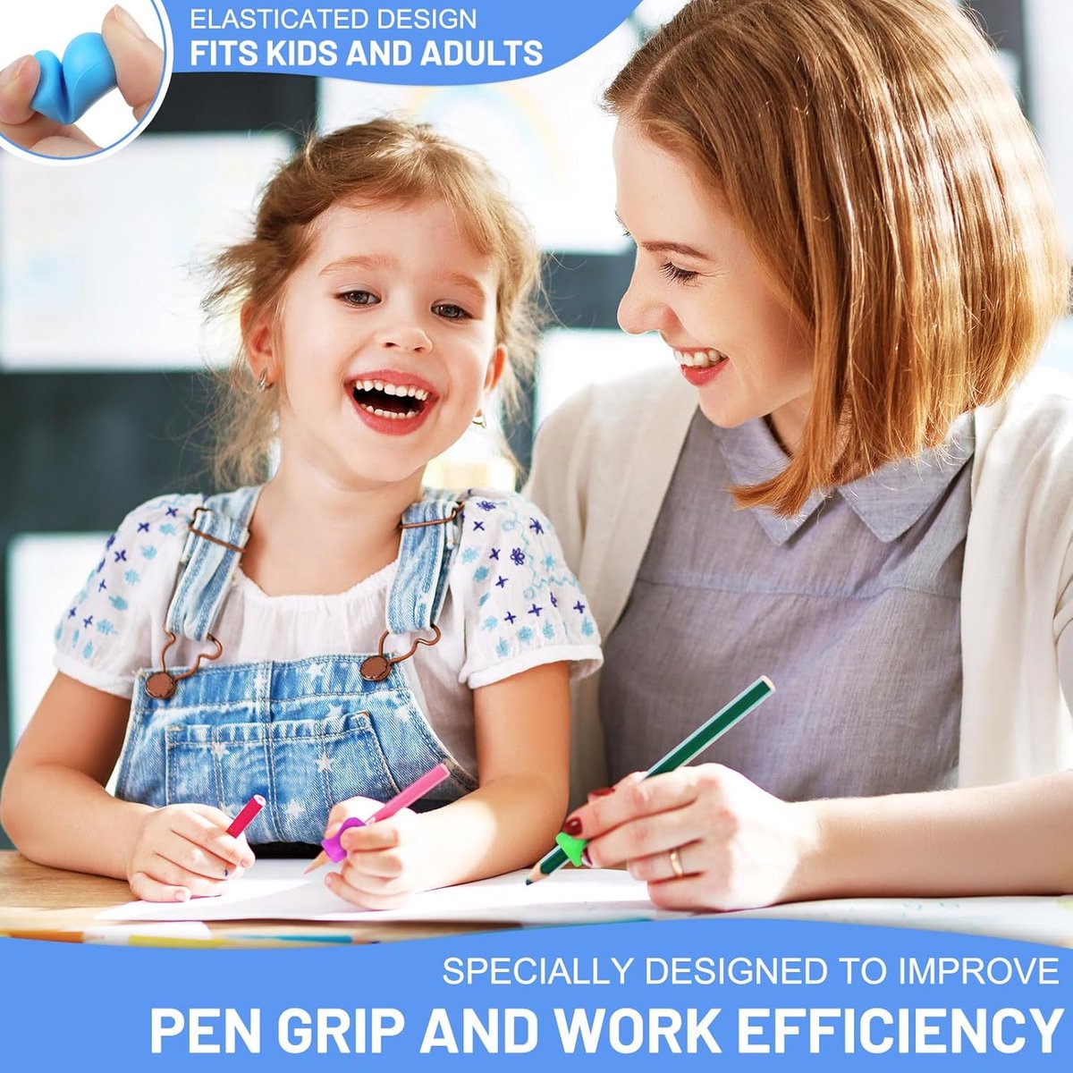 12 pieces Pencil grip - Pencil grip - Soft Grip - Pen grip aid - Pencil grips - Pencil grip - Writing aid - Pen grip aids - Writing aids for children - ergonomic silicone aids - aids to correct posture - Image 4