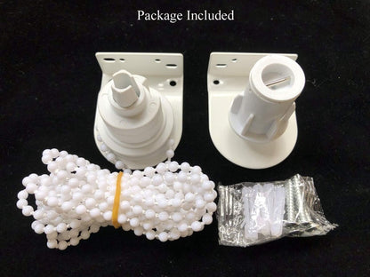32mm - Roller Blind Coupling Replacement Spare Parts - Roller Blind Repair Kit - Roller Blind System - spare parts for roller blind couplings - window decoration accessories - roller blind fittings - with bead chain, screws - white - Image 4