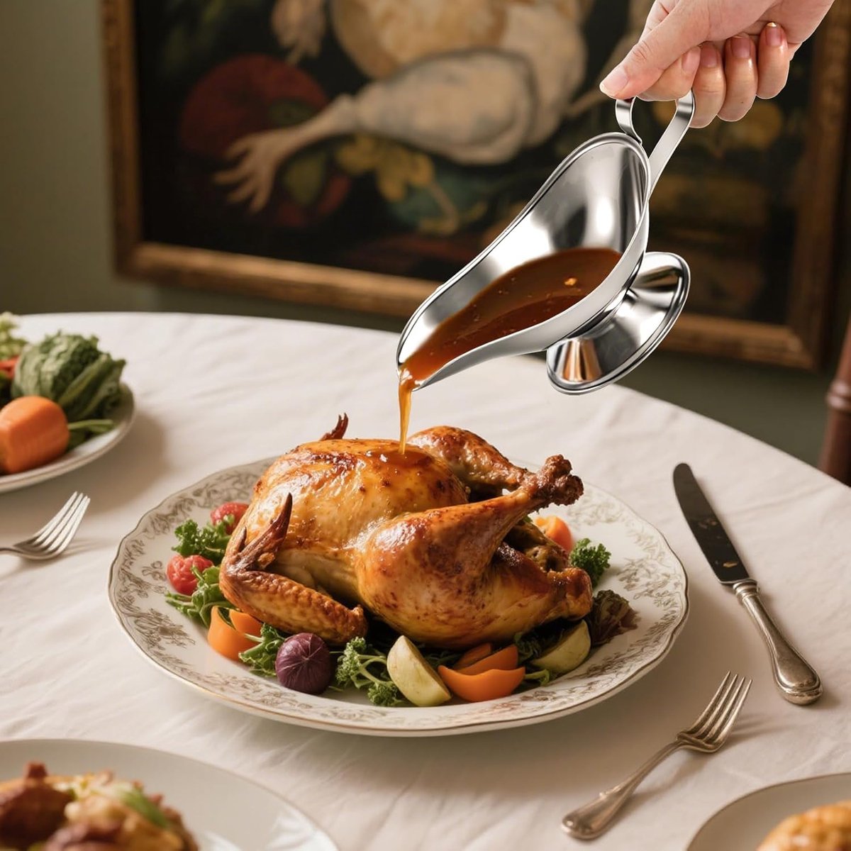 2 pieces - Gravy boat - Sauce boat - Sauciere - Dipping bowls - stainless steel sauce boat - with pouring spout and handle - serving dish - kitchen utensil - for salad dressings, coffee, milk, broth and black pepper - 14*6*5.3 cm - silver - Image 3