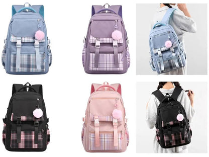 Girls School Student School Bag Outdoor Backpack - Youth School Bag - Backpack - Pink - Luxury Backpack - Laptop Bag - School Bag - Backpack - Rucksack - Large Women's Backpack - Waterproof Women's Travel Backpack - Rucksack - Teenagers - with Laptop Comp - Image 2