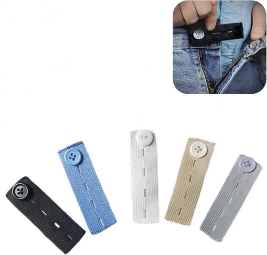 10 pieces - 83*24 mm - Button extender - Jeans button extension - Buttonhole extenders - waist extender for trousers - adjustable - waistband extenders - for men and women, jeans, trousers - button extender set