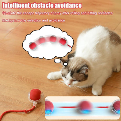 Electric Cat Ball Toy - Cat Toys - Electric Toy Ball - Pet Toys - Smart Toy Ball - Automatic Rolling Cat Ball - Interactive Cat Toy - Rechargeable - Cat Ball for Play and Interaction - Red - Image 3