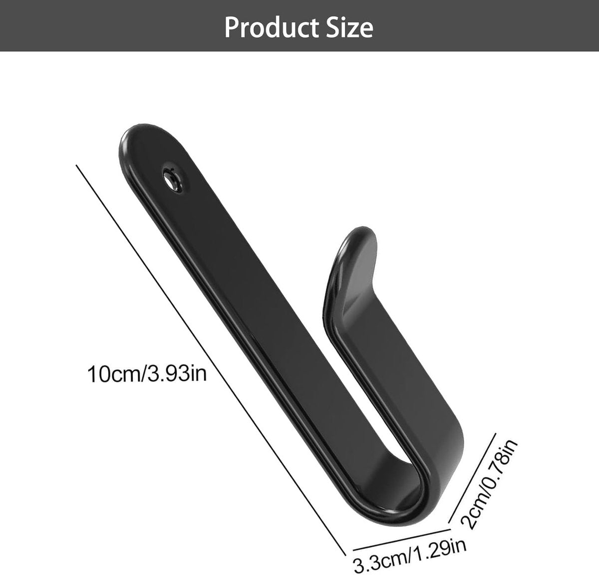 pieces - Skateboard wall mount - snowboard wall mount - snowboard wall mounting clips - horizontal snowboard storage - skateboard display rack stand - towel rack - towel hook - coat hook - with screws - for room, garage - 10*2*3.5 cm - black - Image 5