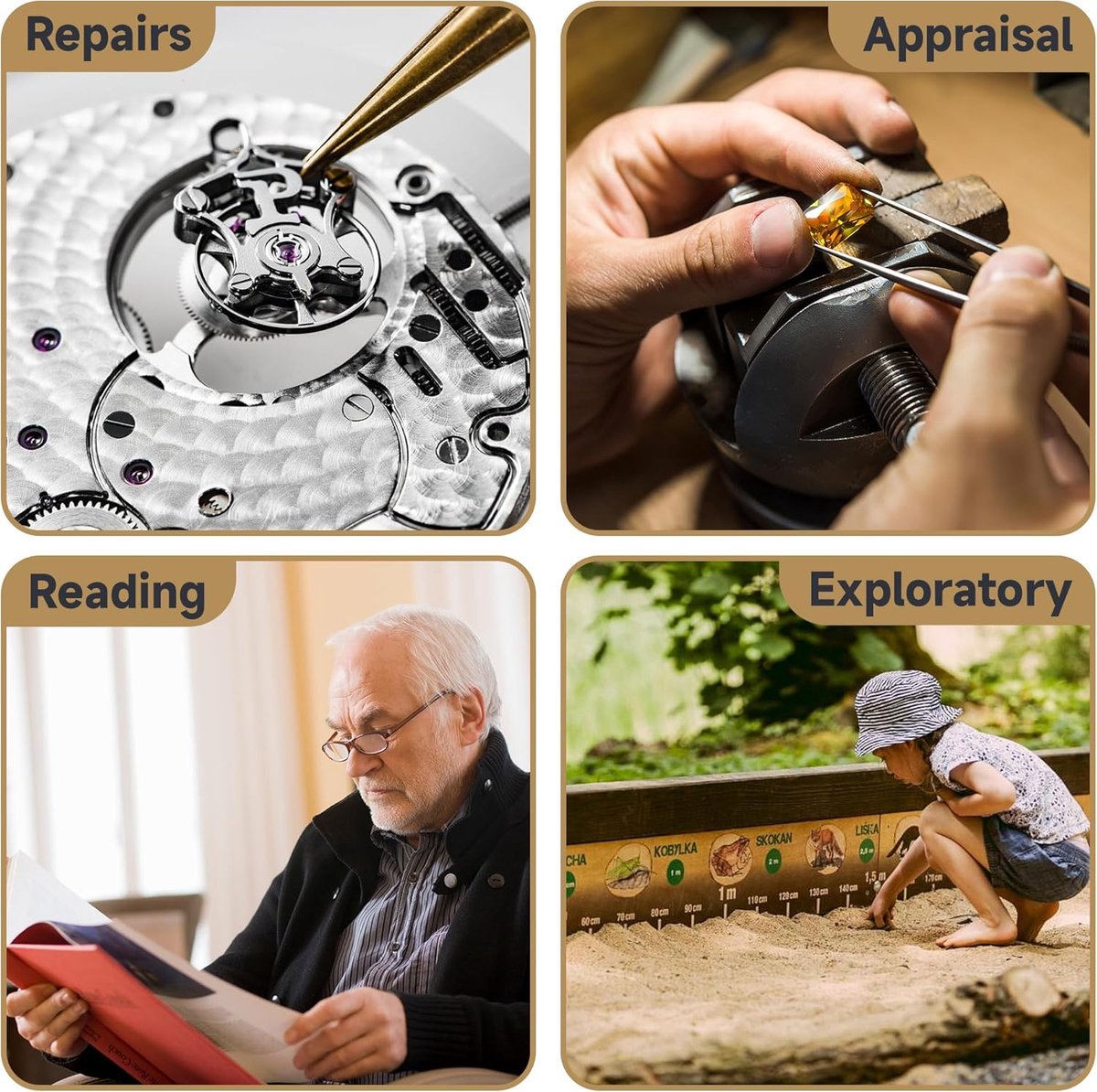 3X magnifying glass - reading magnifier - Reading magnifier for the visually impaired - Fresnel magnifying glass - Handheld magnifier - Magnifying glass with 3x magnification - Reading Magnifier - Magnifying Glass For Reading - Magnifying glass - for seni - Image 5