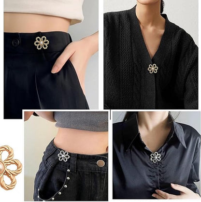 8 Pieces - Trouser Reducer - Waist Stretcher Set - Pins - Waist Extender - Jeans Shortening Buttons - Adjustable Button - Tightening Button - Tightener Buttons - Reusable - Trouser Waist Reinforcement - For Loose Jeans, Trousers, Skirts, and Sleeves - Image 4