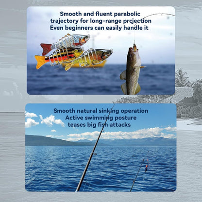 3-Piece Artificial Lure Set - Fishing Bait - Crankbait - Hook Plugs - Artificial Lures - Rubber Fish - for slow-sinking, gliding, and swimming, realistic artificial lures, suitable for saltwater and freshwater trout, sea bass, pike, zander, blue perch, an - Image 4