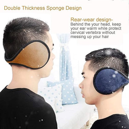 Soft Ear Warmers - 4 Pieces - Men's Ear Warmers - Self-Clapping Ear Warmers - Earmuffs - Ear Muffs - Headband - Hairband - Behind the Head - Unisex - Windproof - Comfortable - for winter sports, outdoor activities, and snowboarding - Image 3