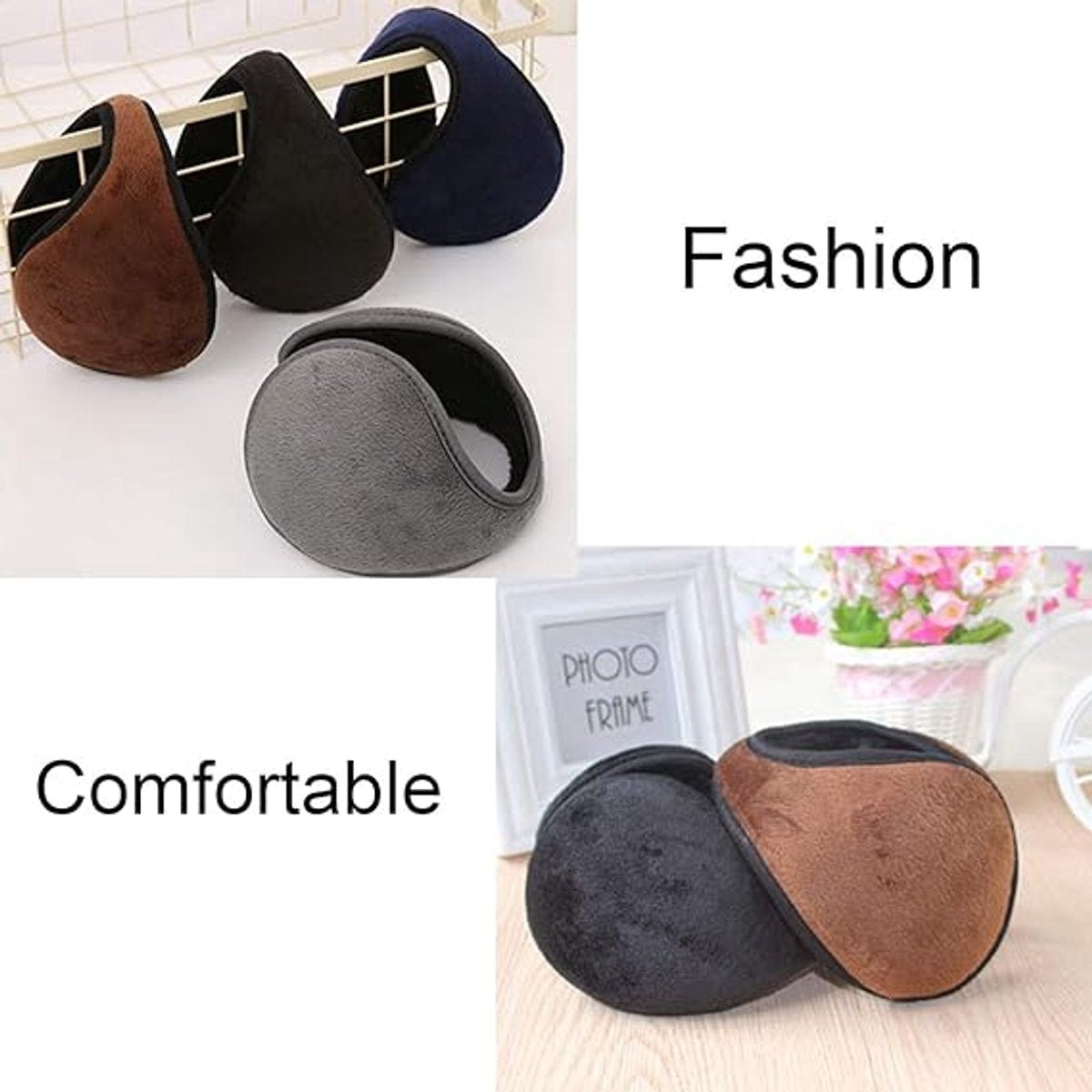 Soft Ear Warmers - 4 Pieces - Men's Ear Warmers - Self-Clapping Ear Warmers - Earmuffs - Ear Muffs - Headband - Hairband - Behind the Head - Unisex - Windproof - Comfortable - for winter sports, outdoor activities, and snowboarding - Image 4