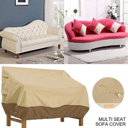 Garden Bench Cover - Protective Cover for 2-Seater Garden Bench - Bench Cover - Waterproof Garden Bench Cover - 210D Oxford - Windproof - Waterproof - Tear-Resistant - Beige - 147 x 83 x 79 cm - Image 4