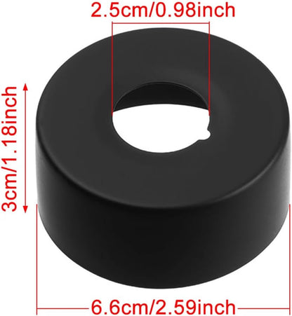 6 pieces - Rosettes - Rosette Covers for Pipes - Radiator Rosettes - Pipe Rosette Covers - Pipe Cover - Water Pipe Rosette - Tap Rosette - Stainless Steel Rosette Cover - for shower taps, taps, radiators - 66*66*30 mm - black - Image 5