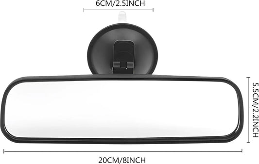 20*6 cm - car rearview mirror - rearview mirror - with suction cup - adjustable - car interior mirror - vehicle interior mirror reduces blind spots - universal - car accessories - for boats, trucks and SUVs - black - Image 4