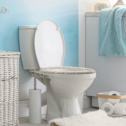 5-Piece Toilet Seat Cover - Toilet Seat Cover - Soft Toilet Seat - Toilet Cover - Toilet Seat Cover - WC Seat Cover - Universal Toilet Seat Cover - toilet seat cover - Reusable - Universal Fit - For Most Toilet Seats - White - Image 2