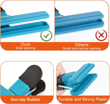 Pieces Food Storage Clips - Sealing Clips - Sealing Clamps - Food Storage Clips - Food Storage Clips - Small Clip - Sturdy Sealing Clips - Snack Clip - Food Clips - Used for sealing and storing food - 2 sizes mix - Image 4