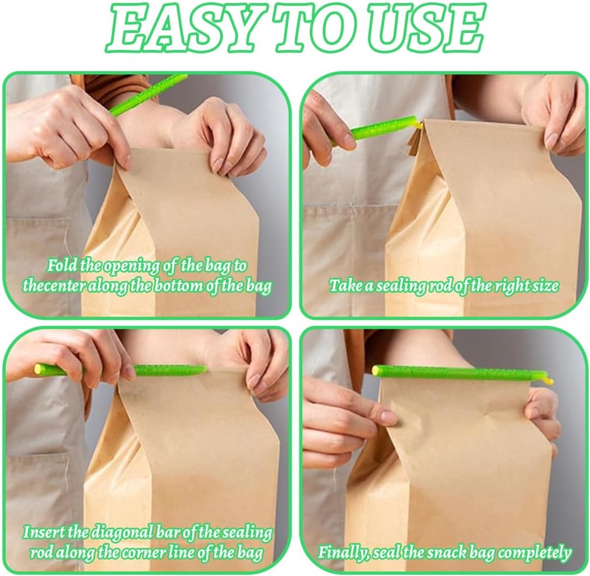 25 pieces - Food clip - Sealing clip - closure clips for bags - resealable food bag clips - reusable food bag - multifunctional clip bag clamps - for kitchen and household seal bags - 9cm, 12.5cm, 18.5cm, 22.5cm, 28.5cm - Image 3