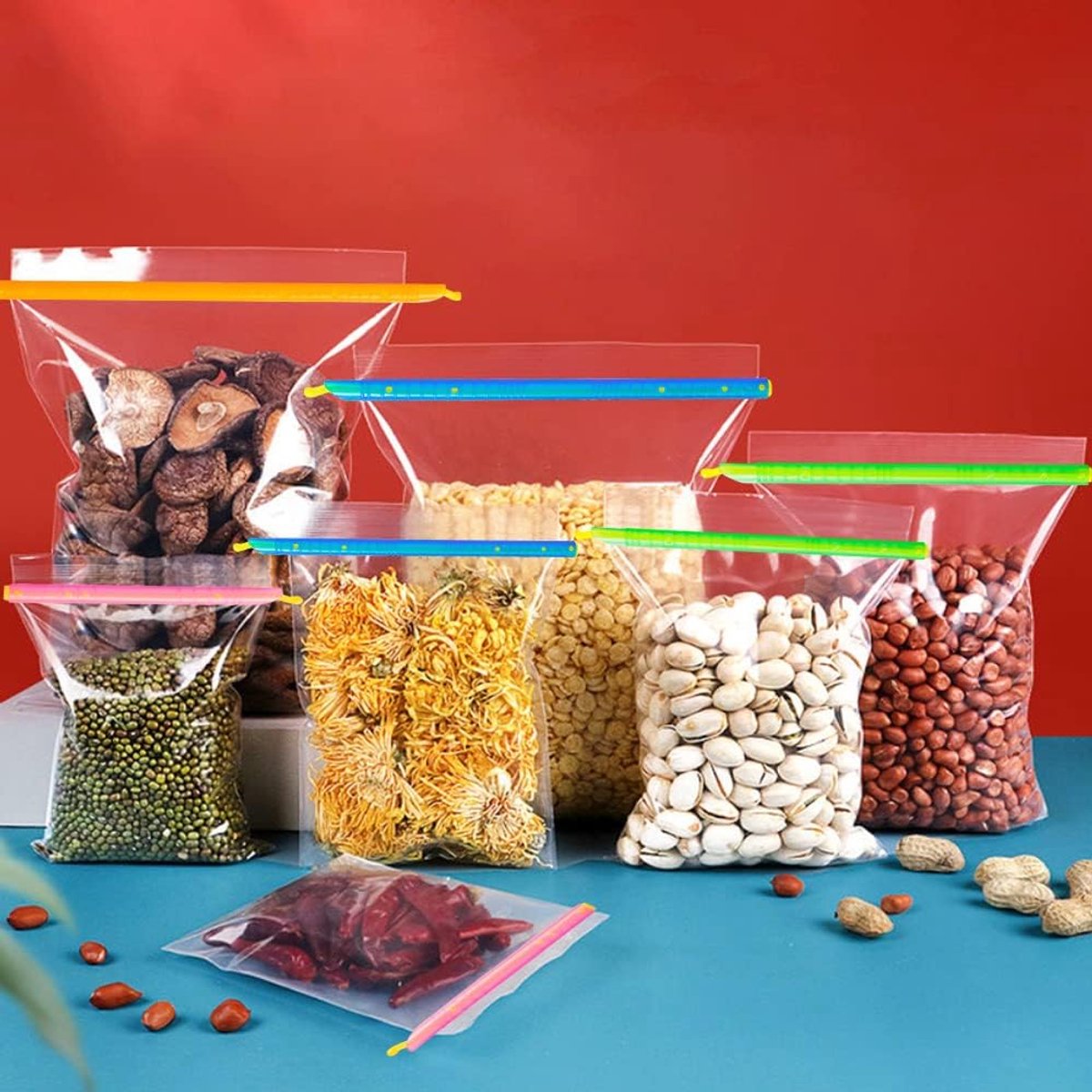 25 pieces - Food clip - Sealing clip - closure clips for bags - resealable food bag clips - reusable food bag - multifunctional clip bag clamps - for kitchen and household seal bags - 9cm, 12.5cm, 18.5cm, 22.5cm, 28.5cm - Image 4