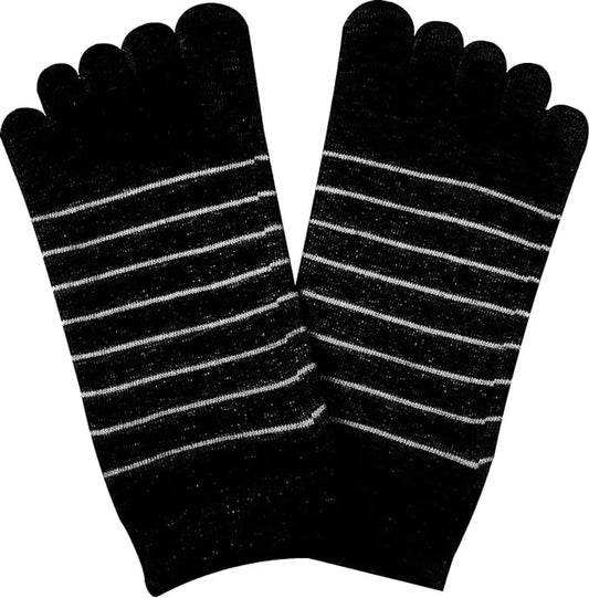 5 pairs - Toe socks - Toe socks - Yoga socks - cotton toe socks for women - Runner toe socks - Runner Toe socks - Smooth toe seam - Cotton - Comfortable Socks - sports socks - loose toe socks - breathable sports socks - black - Image 3