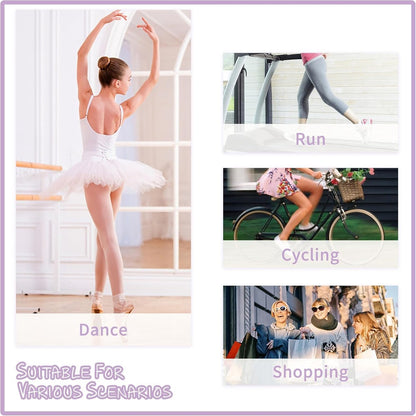 pairs - Silicone gel toe protectors - soft ball of the foot - metatarsal ballet pointe toe cap - with hole toe protection - toe protectors - insole - 2 pairs white + 2 pairs beige - 9.2*11 cm - Image 5