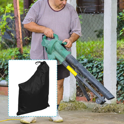 60*44 cm - Leaf blower storage bag - backpack leaf collection bag - universal replacement bag for bottom waste disposal - Oxford cloth garden leaf blower collection bag - with zipper - black - Image 2