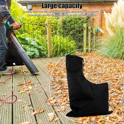 60*44 cm - Leaf blower storage bag - backpack leaf collection bag - universal replacement bag for bottom waste disposal - Oxford cloth garden leaf blower collection bag - with zipper - black - Image 3