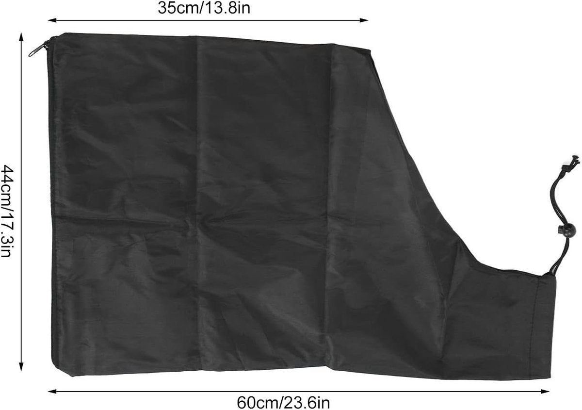 60*44 cm - Leaf blower storage bag - backpack leaf collection bag - universal replacement bag for bottom waste disposal - Oxford cloth garden leaf blower collection bag - with zipper - black - Image 5