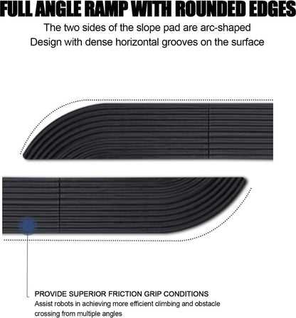 Threshold ramp - 68 × 5 cm - Threshold ramp for robot vacuum cleaner - Rubber ramp - Threshold ramp - Ramp - Threshold plate - Adjustable - Ramp - for robot vacuum cleaners, wheelchairs, doorways and bathrooms - Black - Image 5