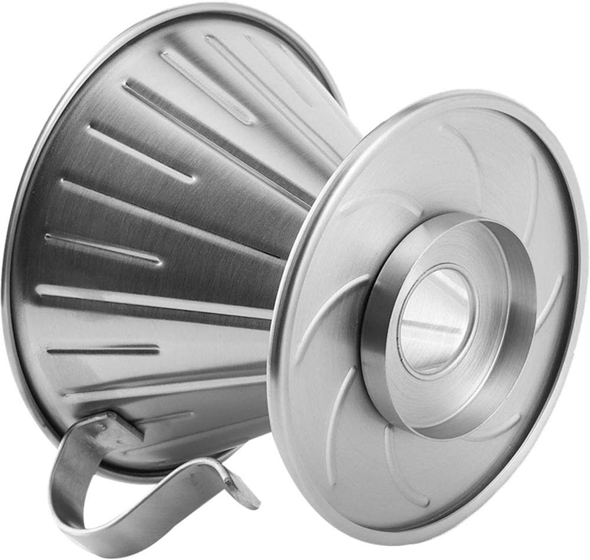 Pour Over Coffee Dripper - Stainless Steel Metal - Reusable - Cone Coffee Filter - Slow Brew Accessories for Home Cafe Restaurants - Image 2