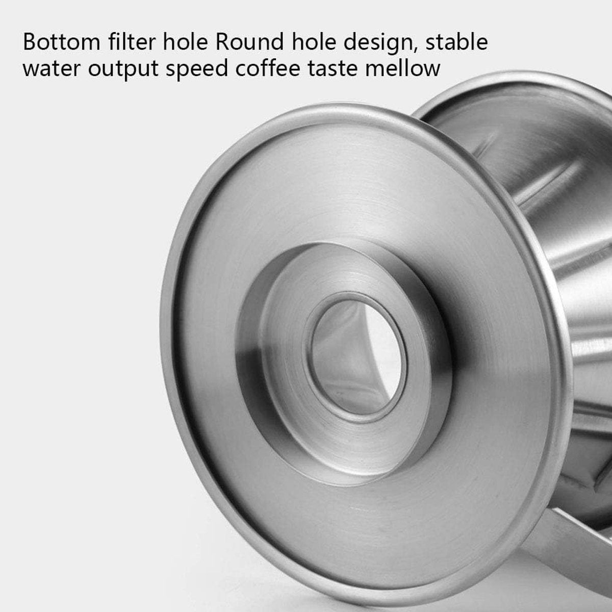 Pour Over Coffee Dripper - Stainless Steel Metal - Reusable - Cone Coffee Filter - Slow Brew Accessories for Home Cafe Restaurants - Image 4