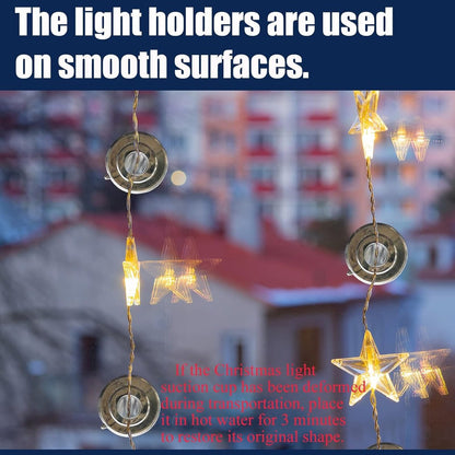 60 pieces - String Light Suction Cups - Suction Cup Hook - String Light Hanging Hooks - Suction Cups for String Lights - Suction Cup Holder for String Lights - Hooks - for party lighting, lighting and Christmas decorations - for windows and glass - transp - Image 2