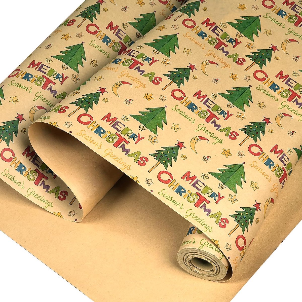 Wrapping paper - Christmas wrapping paper - Christmas gift paper - Wrapping paper with figures - 43 x 300cm - 1 Roll - Christmas paper wrapping paper for Christmas - Christmas paper wrapping paper for children - gift paper - Kraft gift paper - Christmas - - Image 4