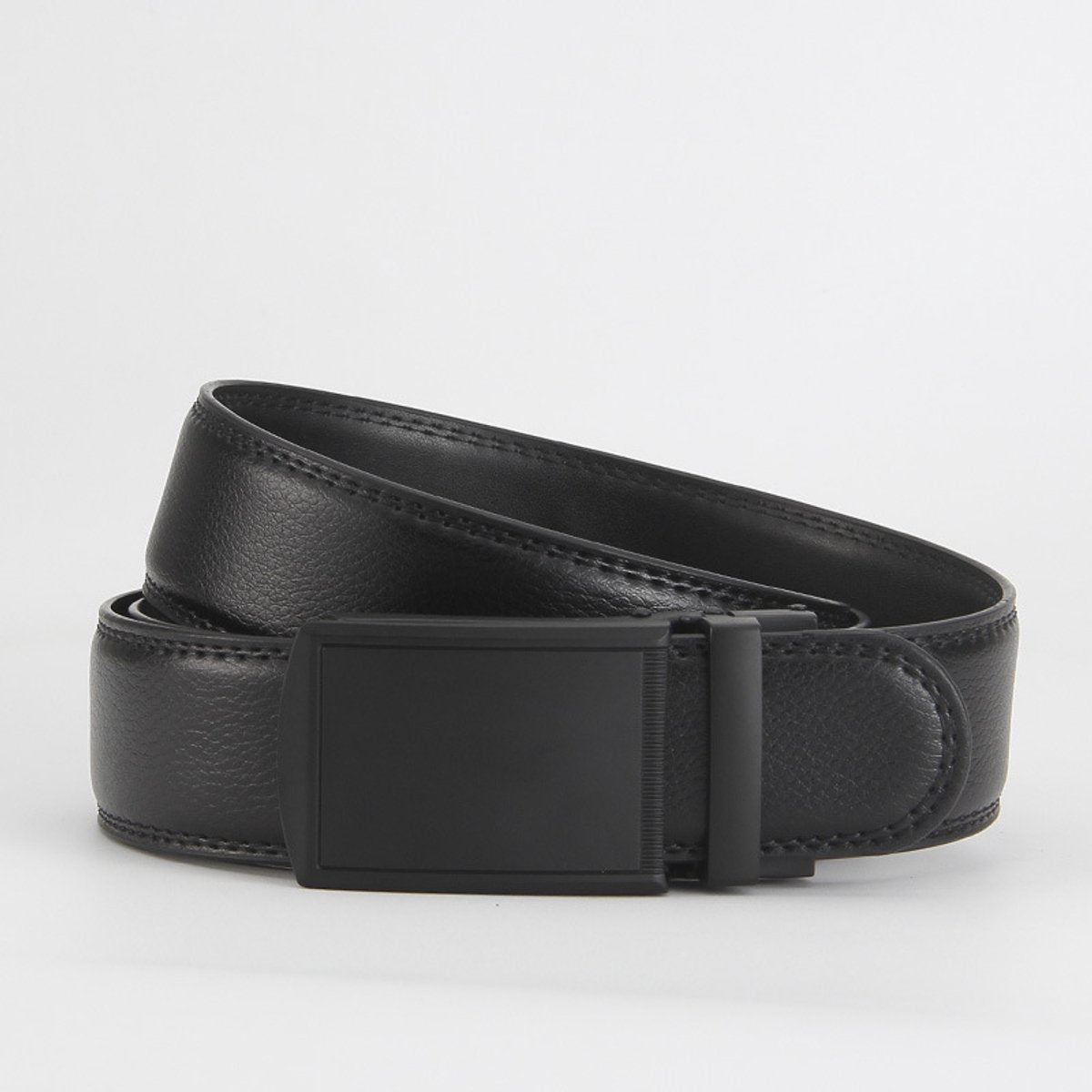 Men's Belt - 1 Piece - Belt (130cm) - Metal Belt - Leather Belt - Slide Buckle for Jeans and Trousers - Men - Adjustable - Men's Belt - Robust Metal Buckle Belt - No Holes - Suitable as a Gift - Brown - Image 2