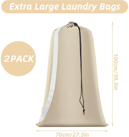 2 pieces - Laundry bag - Sturdy laundry bag - Travel laundry bag - Storage bag for dirty laundry - Large laundry bag - Washing machine laundry bag - Laundry net bag - Protective laundry bag for clothing - Laundry bags for laundry - with straps - with draw - Image 5