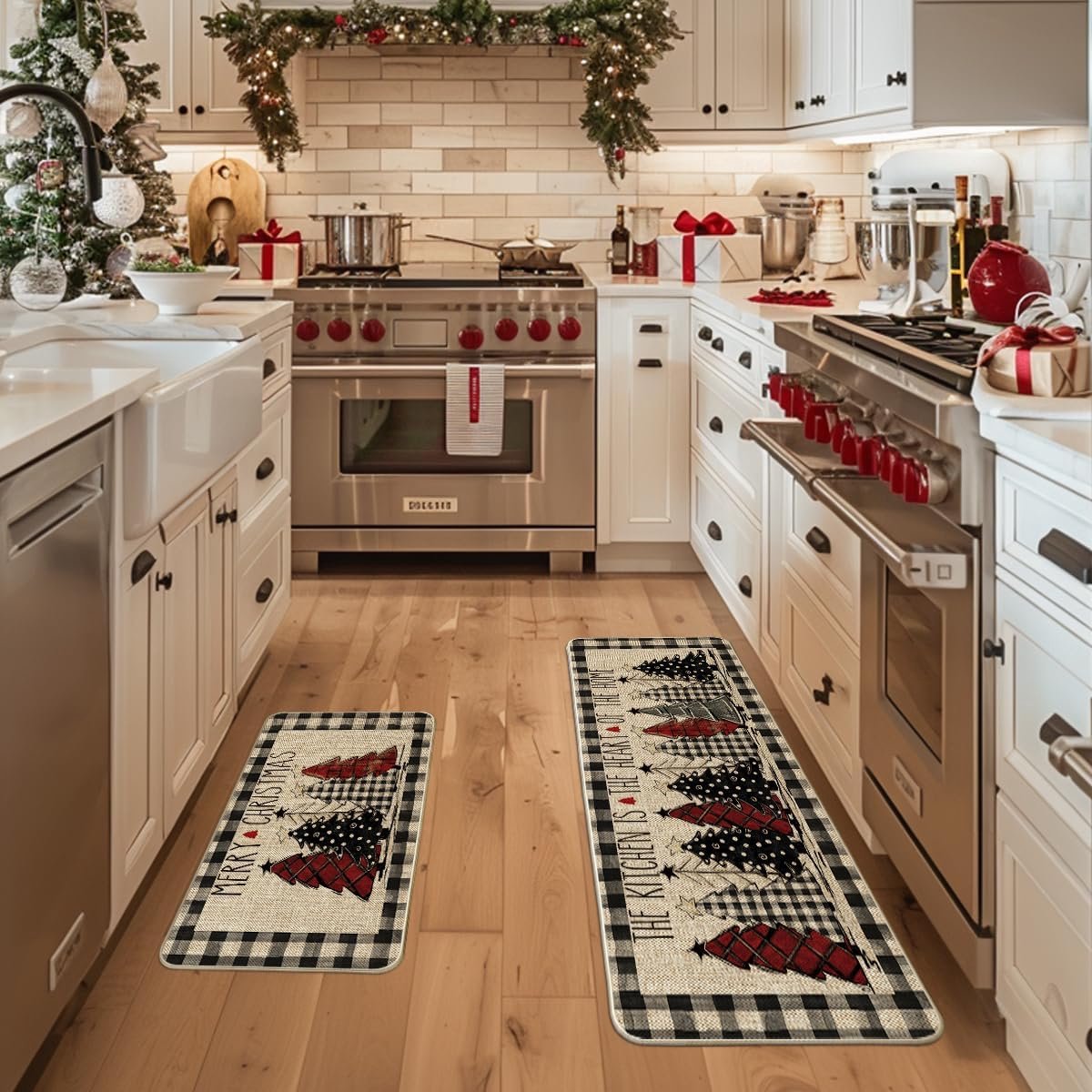 Kitchen runner 120x40 cm and 60x40 cm - Christmas rug - Kitchen mats runner - Kitchen rug carpet - kitchen mat - Christmas - Christmas elements - Image 2