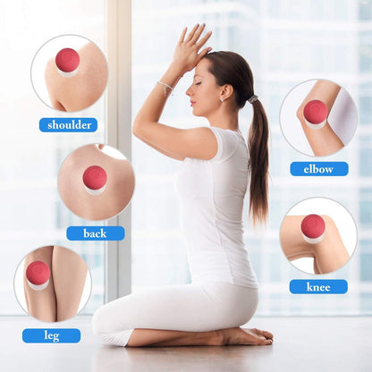 4-Piece Cupping Set - Silicone Face Cups - Cellulite Cups - Glass Facial Cupping Set - Facial Cupping - Vacuum Massage Therapy - Face Cupping - Massage Cups - cups for body, face, leg, arm, back, shoulder, muscle and joint pain - Red - Image 2
