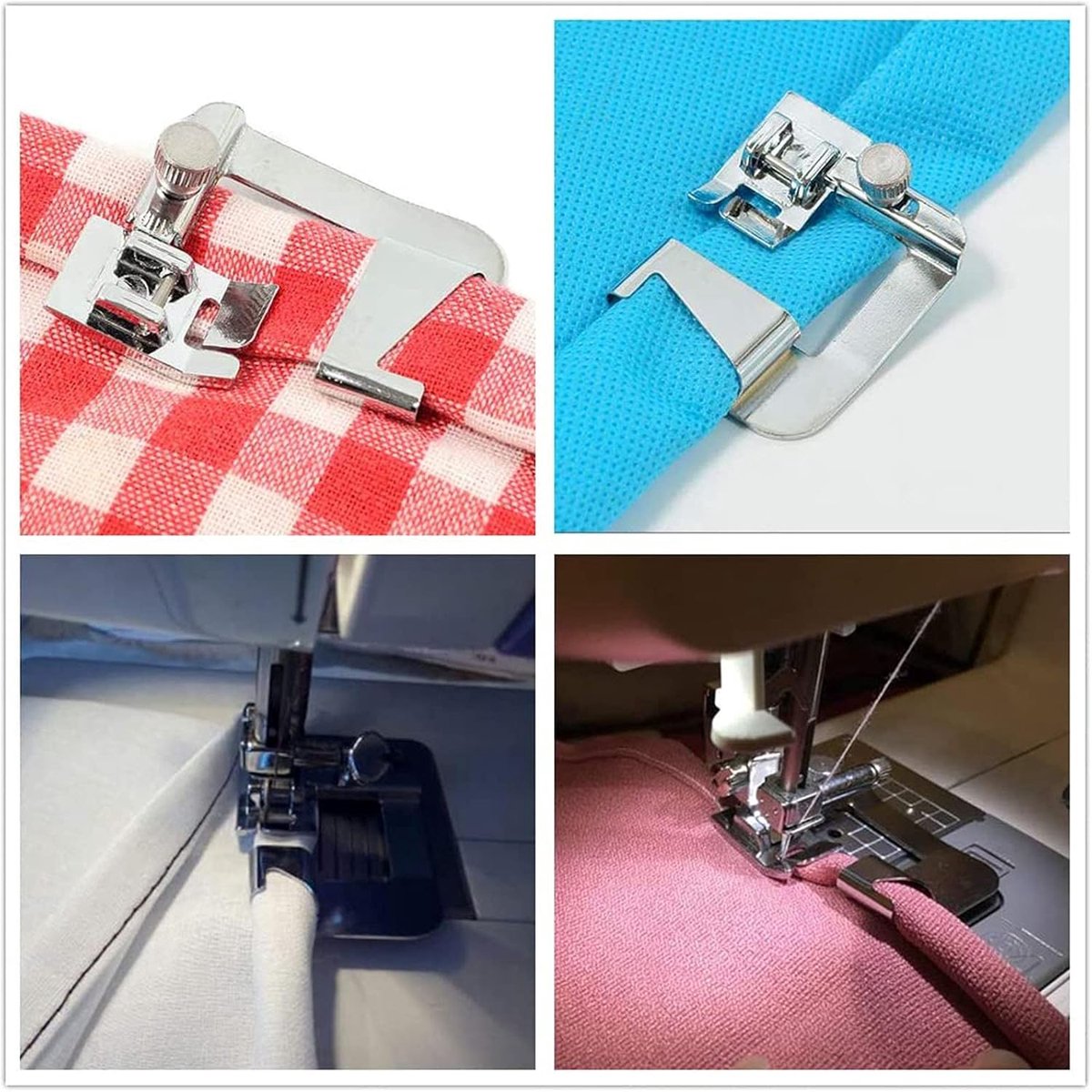 Sewing machine feet - Hem Presser Foot - 3 Sizes - Sewing Machine Hemming Foot Kit - universal presser feet - Presser feet - sewing machine accessories - Rolled hem presser foot for most sewing machines with low spindle adapter (4/8, 6/8, 8/8 inch) - Image 2