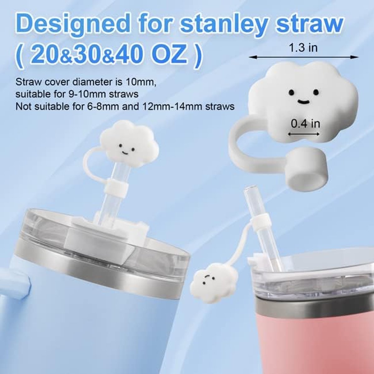 Bottle Caps - 3 Pieces - Straw Lid - Straw Sleeve - Suitable for Stanley Cup Accessories - Image 4