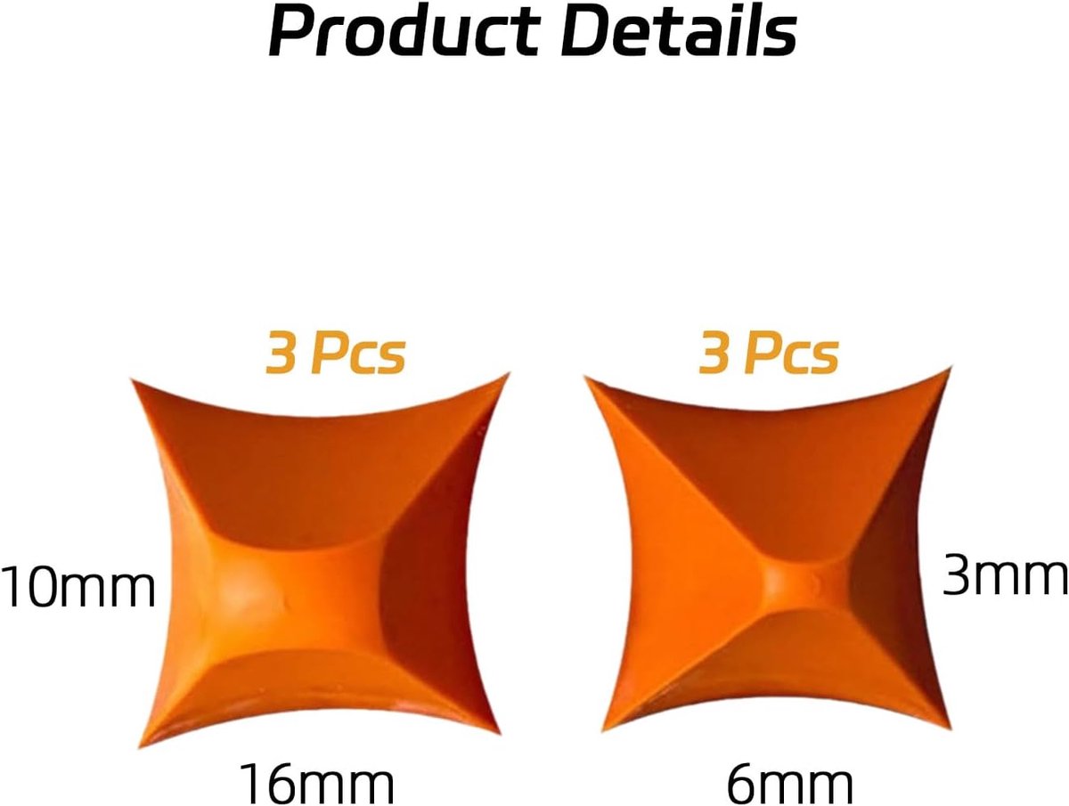 6 pieces - seam tools - reusable - silicone seam tools - silicone sealant tool - sealant applicator - kitchen and bathroom joint tool - orange color - 4/6/10/16mm - Image 2