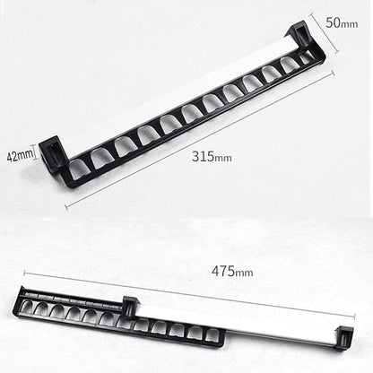 Extendable Clothes Rail - Adjustable Clothes Rail - Telescopic Extendable Clothes Rack - Extendable Clothes Rail - Adjustable Clothes Rail - Clothes Hanger - Metal Wardrobe Rail - Wardrobe Rack - extendable clothes rail - 315*42*50 mm - black - Image 5
