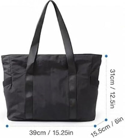 Women's Tote Bags - Women's Bags - Tote Bags - Shopping Bags - Weekend Bags - Shopping Bags - Beach Bags - for sports mats, shopping, gym, sports, travel - black - Image 4