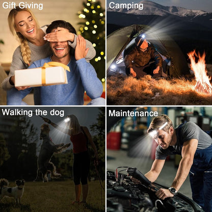 2x LED headlamp - Rechargeable LED Headlamp - head light - rechargeable headlamp - Work light - War emergency kit - for adults running, camping, safety helmet - Image 4